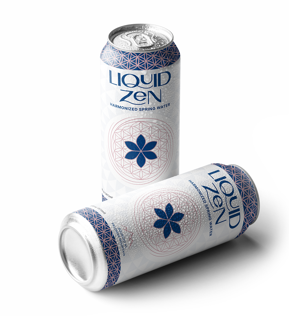Cans of Liquid Zen Water